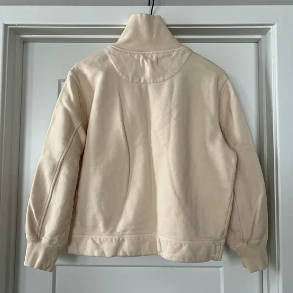 Alex Mill Cream Quarter-Zip Sweatshirt - Picture 2 of 3